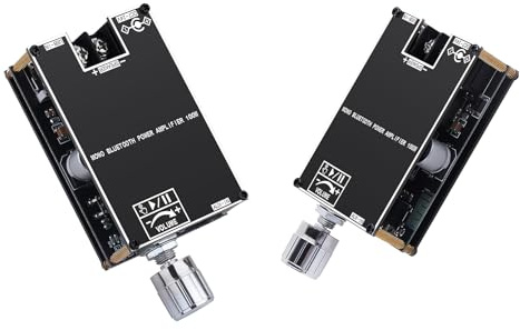 2Pack 1001B Bluetooth Amplifier Board, 100W Mono AMP TWS Mini Audio Power Amplifier Module with Box Matching for Home Speaker System, Bluetooth/AUX/USB Input, APP Control DC 7-24V