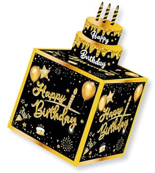 Azxcvbnm Geburtstagsüberraschungen Spardose mit einfach zu bedienender herausziehbarer Karten- und Geldhalterbox, innovatives Verpackungszubehör