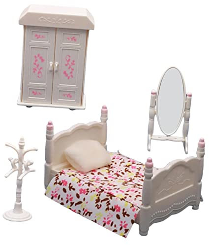 Milisten 1satz Miniatur Schlafzimmer Aus Verschleißfesten Puppenmöbeln Für Haus Für Kinderzimmer Und Schreibtischdekoration