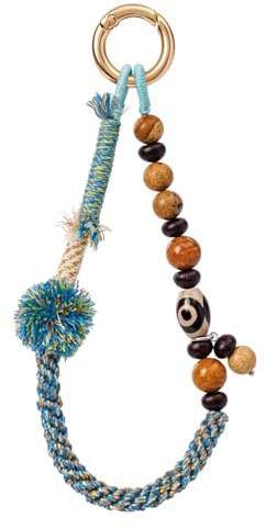 CHUQING Cadena para teléfono móvil corta para muñeca, con cuentas, correa de mano, para teléfono móvil, mariposa, cadena para teléfono móvil