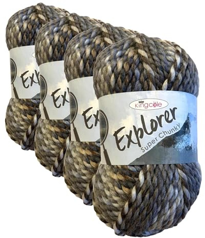 King Cole Explorer Super Chunky 100g (4309 MacGregor) (Pack of 4)