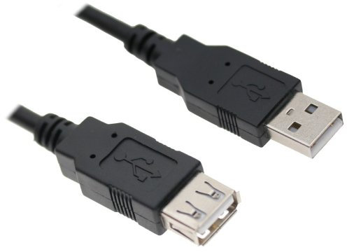 USBGear 4ft. Black USB 2.0 A-Male to A-Female Extension Cable