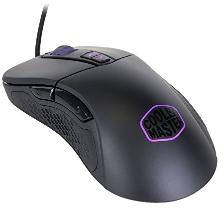 Cooler Master SGM-4007-KLLW1 MasterMouse MM530 Ergonomic Palm Grip Gaming Mouse, 7 Buttons, RGB LED 3 Zone Light, On-The-Fly DPI 12000, Lag-Free