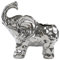 DECOLINE Deko Figur Elefant Silber (C) klein, bepflanzbar