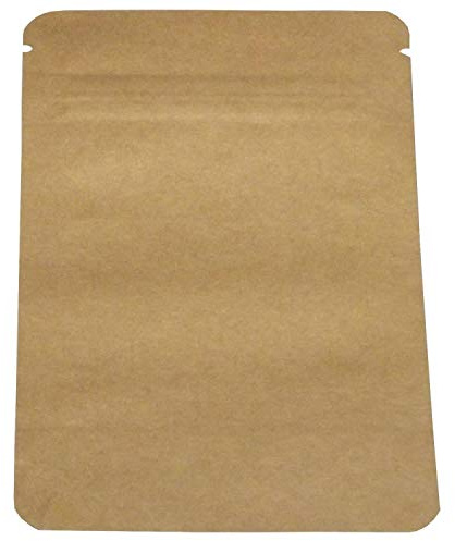 Fa.ars 100 Aromabeutel Standbodenbeutel mit Druckverschluss 85x140 Papier Tütchen kraftpapier mit Boden für Verpackung von Kaffee,Tee Lebensmittel und Snack mehr