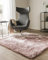benuta Nest Hochflorteppich Whisper - Rosa 150x150 cm - Kuschelig Weicher Teppich für Schlaf- und Wohnzimmer - Pflegeleicht - Fußbodenheizung Geeignet