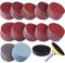 SIQUK 300 Stück Schleifpapier Klett 50mm Körnung je 80 180 240 320 400 600 800 1000 2000 3000 mit 1 Stück Polierpad Adapter