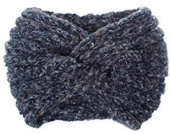 Crochet Turban Headband Woolen Yarn Knitted Headwrap Soft Cross Hair Band Ear Warmer Protector For Women Lady Girls ()