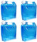 NewZC 4 x 5 l - Lot de 4 bidons d'eau pliables - Protection de l'environnement - Réutilisables - Pour l'extérieur, le camping, le barbecue, la maison