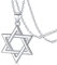 FaithHeart 925 Silber Davidstern Anhänger Silber Hexagramm Halskette mit Geschenkebox für Damen Herren