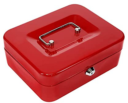 kippen 10033R2 - Cassetta Portavalori Rossa, Dimensioni: 200X160X90 mm