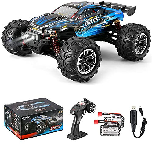 YONCHER YC100 1:20 Coche Teledirigido, 4WD Offroad RC Coche con 36+ Km/h, 2.4GHz Crawler Camiones de Control Remoto Juguete con 2 Baterías 50min Tiempo de Juego, Regalo para Niños y Adultos Combo