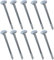 AERZETIX - C48992 - Set di 10 bulloni carrello/aratro a testa tonda con collare quadrato - bulloni a testa tonda - M6x90mm - acciaio zincato - DIN 603