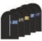 Hossejoy 5pcs Atmungsaktive Kleidersäcke, Kleidersack mit Reißverschluss, Kleidersäcke gegen Motten für Anzug und Kleid, Aufbewahrungstasche für Brautkleider, Kleiderschutzbezug für saisonale Kleidung