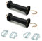Plastic Electric Fence Gate Handle with Polytape Splicer,Spring Gate Handle with Poly Tape Buckle. (4)