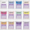 CERNIT - Ein Pack mit 12 Polymer-Teigstücken, Keramik-Effekt (halbopak) – Modelliermasse zum Backen Opaline – 12 – Blöcke à 56 g – CE0880012K01C