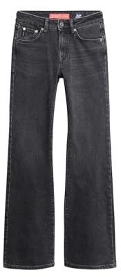 Superdry Damen Hose Vintage Mid Rise Slim Flare