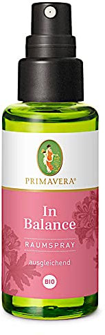 PRIMAVERA Raumspray In Balance bio 2 x 50 ml - Rose, Orange und Rosengeranie- Aromadiffuser, Aromatherapie - augleichend - vegan