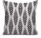 Tomda Fashion Ikat Chevron-Kissenbezug, Schwarz und Weiß, Baumwoll-Leinen, dekorativer Kissenbezug für Zuhause, Sofa, Dekoration, 45 x 45 cm, Kissenbezug