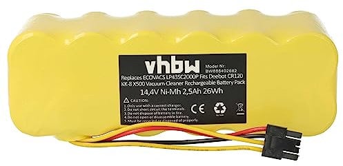 vhbw batteria compatibile con Ariete Evolution 2,0 aspirapolvere (2500mAh, 14,4V, NiMH)