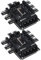 eMagTech 2Pcs 4-Pin IDE Molex 1 to 8-Way Cooling Fan Splitter Hub 4 Pin Fan Speed Controller Electrical Accessories 53x48mm/2.09x1.89