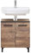 Pelipal Waschbeckenunterschrank Quickset 374 in Eiche Ribbeck quer Nachbildung, 60 cm breit | Waschbeckenschrank ohne Waschbecken mit 2 Türen