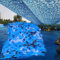 Camouflage Net Bleu,Filet De Camouflage Militaire Renforcé En Plein Air, Gazébo Pergola Jardin Patio Nuage Filet, DIY Filet De Parasol(Taille Personnalisée) Décoration De Fête À Thème(Size:6mX6m)