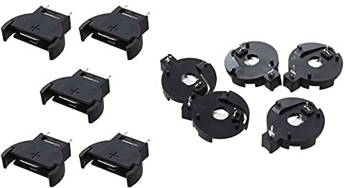 Lot de 5 supports de piles au lithium CR2032 et 5 supports de piles bouton CR2016 2025 2032