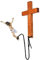 leryveo Jesus-Kreuz-Statue | Jesus christliche Wandkunst | Holzkreuz-Jesus-Statuen | Kunsthandwerk für religiöse Statuen | Bungee Jesus Kreuz Harz Figuren Wanddekorationen