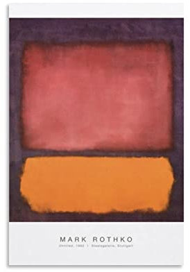 HUADONG Mark Rothko Poster ohne Titel, Kunstdruck, Wandbild, Malposter zum Aufhängen, Familiendekoration, 30 x 45 cm
