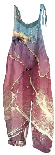 Vasreyy Jeans Latzhose Damen Damen Hosenanzug kostüm Damen Overall Jumpsuit Damen Boho Hippie Overall Zweiteiler Sommer Damen Jumpsuit Schwarz Romper Damen Hosenträger Overall Jumpsuit (XL, Wine)