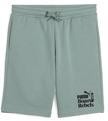 Puma Jungen Mid90s Long B Gestrickte Shorts, Green Moon, 164 EU