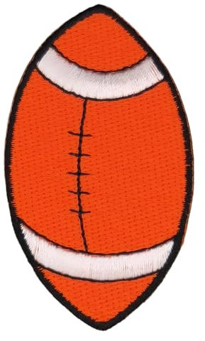 American Football Ball Aufnäher zum aufbügeln oder aufnähen Bügelbild Aufbügler für Kleidung gestickter Bügelpatch Applikation Sport USA Patch Größe 4,0 x 6,8 cm