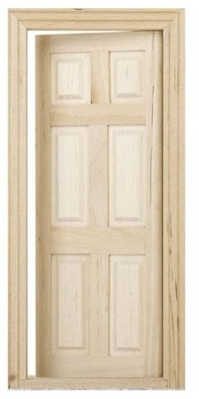 BEAHING Wooden Miniature 1/12 Scale Mini Door Fairy Dollhouse Accessories, Dollhouse Mini Door