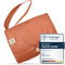 Jubi® Wickelauflage Braun-Rust aus Biobaumwolle und ÖkoTex Polyester - Wickelunterlage für unterwegs mit Platz für 4 Windeln & Feuchttücher…