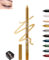 Gold Glitzer Gel Eyeliner, Metallic Shimmer Kajalstift Wasserfest, Langahaltend, Wischfeste Eyelinerstift mit Anspitzer, Hochpigmentierte Lidschattenstift, Leicht Anwendbar für Party Augen Makeup-04