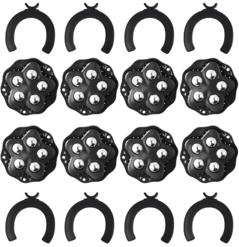 Compact and Sleek 8Pcs Self Adhesive Castor Wheels, Black Casters For Furniture Casters with 360 Degree Rotation, Modern Small Wheels for Office, DIY, and Home Use, Ideal for Appliances, Trash Cans, E