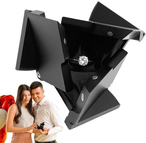 Generisch Kinetacubes Ring Box, Rotating Ring Storage, Aluminum Ring Box, Wedding Ring Storage, Rotating Aluminum Alloy Kinetacubes Ring Box for Storing Wedding and Engagement Rings