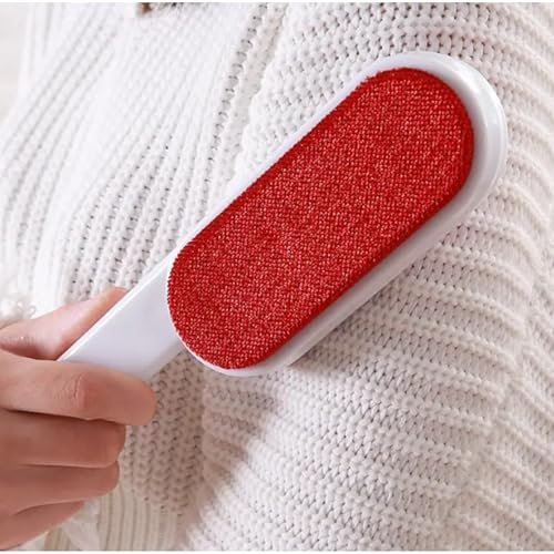 Spazzola Levapelucchi per Indumenti - Rimuove Pelucchi, Polvere e Peli di Animali Domestici - Doppi Cuscinetti in Velluto - Impugnatura Ergonomica