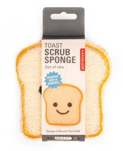 lustige schöner Geschirrschwamm 5 Motive, Küchen Schwamm für Topf Teller Pfannen, Küchenschwamm, Koala, Faultier, Katze, Regenbogen, Kasette (Toast)