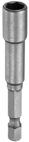 sourcing map Hex Nut Driver Drill Bit 7mm Metric 6-Point Socket 1/4 Hex Shank Magnetic Setter CR-V Steel Bolt Sockets for Power Drills Impact Drivers, 2.56 (65mm) Long