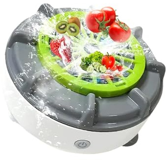 Fruit Cleaning Maschine, Vegetable Purifier Device, 6,9 cm (2,75 Zoll), tragbare Lebensmittelreinigung, Authentic Smart Technology, USB wiederaufladbares Design für Salad, Rice, Meat, Berries, Eggs