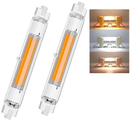 ACAATVE R7S LED 118mm 30W Dimmbar Lampen, R7S LED 118mm 30W Ersatz für 300W Halogen Leuchtmittel, Glühbirne Warmweiß 3000K 3000LM Kein Flackern, 360°Abstrahlwinkel Stab, 2er Pack