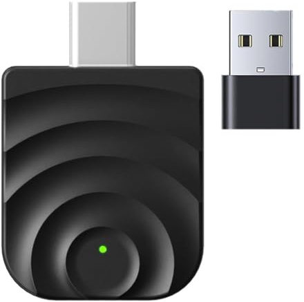 Adaptateur Sans Fil 2-en-1 CarPlay et Android Auto -Plug&Play USB-A/Type-C | Mini Dongle Universel pour iPhone et Android - Conversion Wired to Wireless, Compatible iOS 10+ et Voitures dès 2016