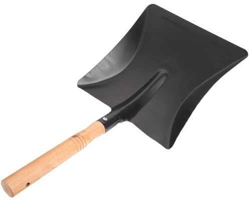 SHINEOFI Pala Plana Pequeña de Hierro con Mango de Madera Herramienta Resistente y Portátil para Jardín y Huerto al Aire para Plantar Trasplantar y Trabajar Suelo