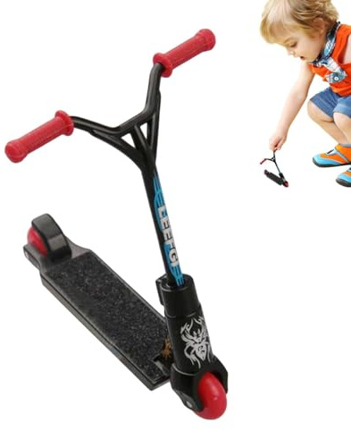 Mini-Finger-Scooter – kleines Spielzeug mit zwei Rädern, akrobatisches Modell in leuchtenden Farben | Strapazierfähiges Gadget für Fingerspitzenbewegungen, inspiriert vom tragbaren Skateboard, für