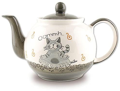 Mila Keramik-Teekanne, Oommh Katze Pure, ca. 1,2 Liter | MI-94402 | 4045303944022