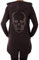 Fashion You Want Damen Cardigan Größe 34/36-42/44 verfügbar Sterne Star Sweatjacke Bolero Strickjacke Strickcardigan (Peace schwarz, 40/42)