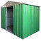 Eurobrico Casetta Garage da Giardino Porta Utensili Box in LAMIERA ZINCATA 0,27 mm Verniciata di Verde con Porte scorrevoli (M L187 x P173 x H194)
