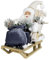Christmas Paradise Deko Weihnachtmann auf Schlitten Santa Nikolaus Größe 45cm Weiß